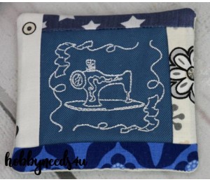 Stickserie ITH Sewing Blocks Mug Rugs oder Nadelkissen